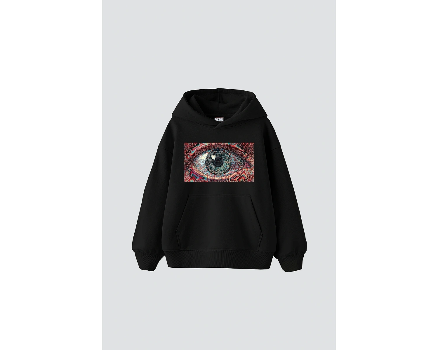 Eye Hallucination Baskılı Oversize Unisex Beyaz