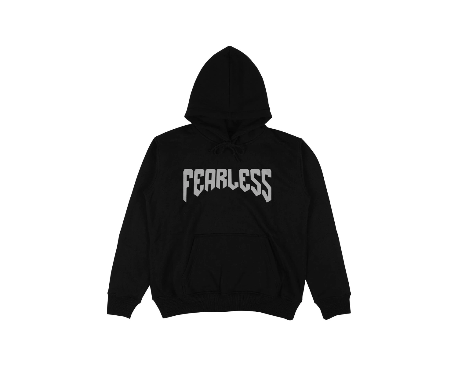 Fearless Siyah Oversize Unisex Kapüşonlu Sweatshirt Hoodie