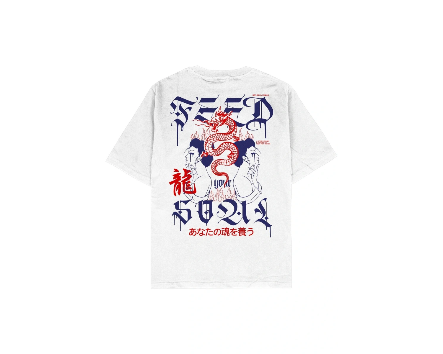 Feed Soul Beyaz Oversize Unisex T-shirt