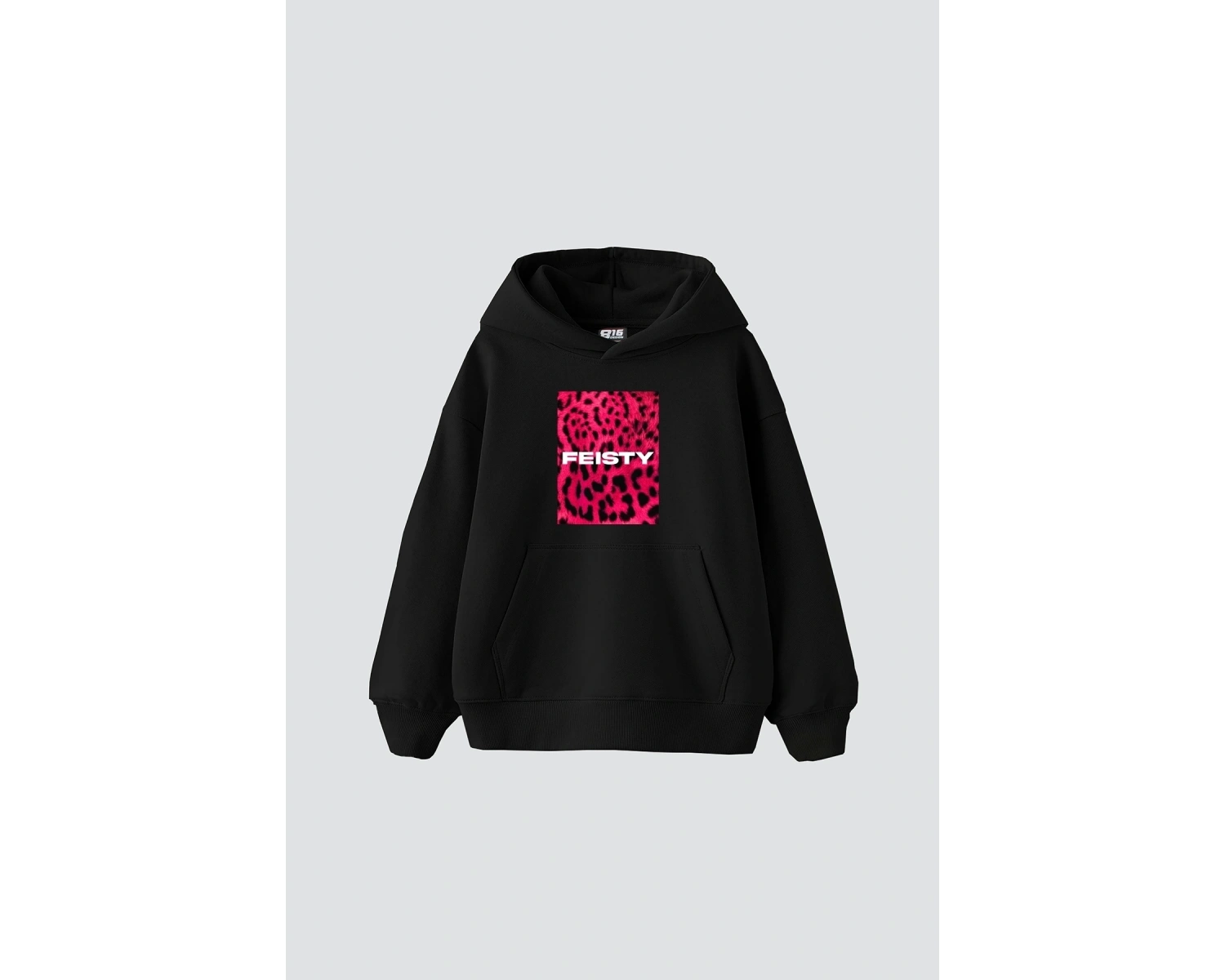 Feisty Baskılı Oversize Unisex Beyaz