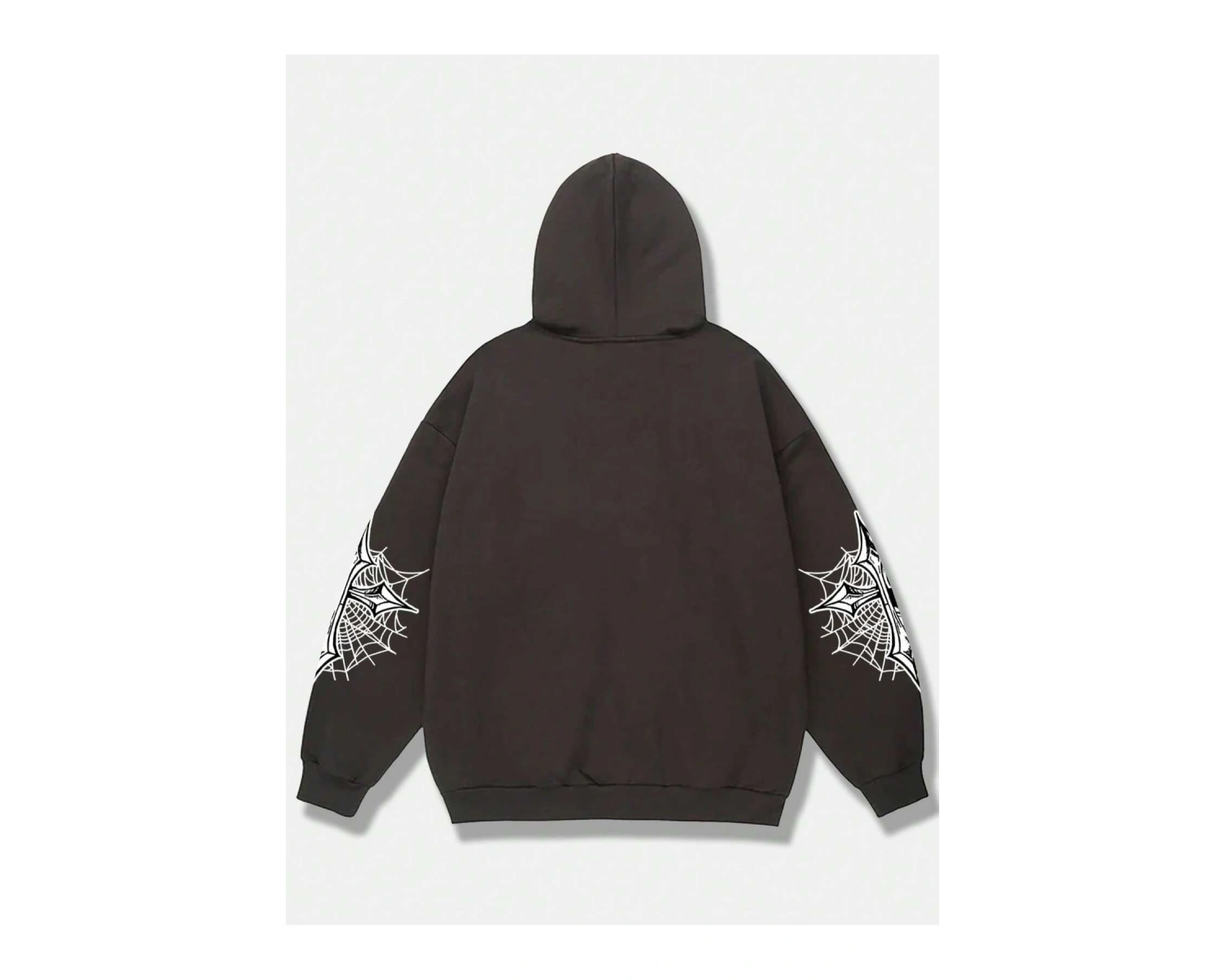 Fermuarlı Sweatshirt Goth Guys Letter Graphic Gri