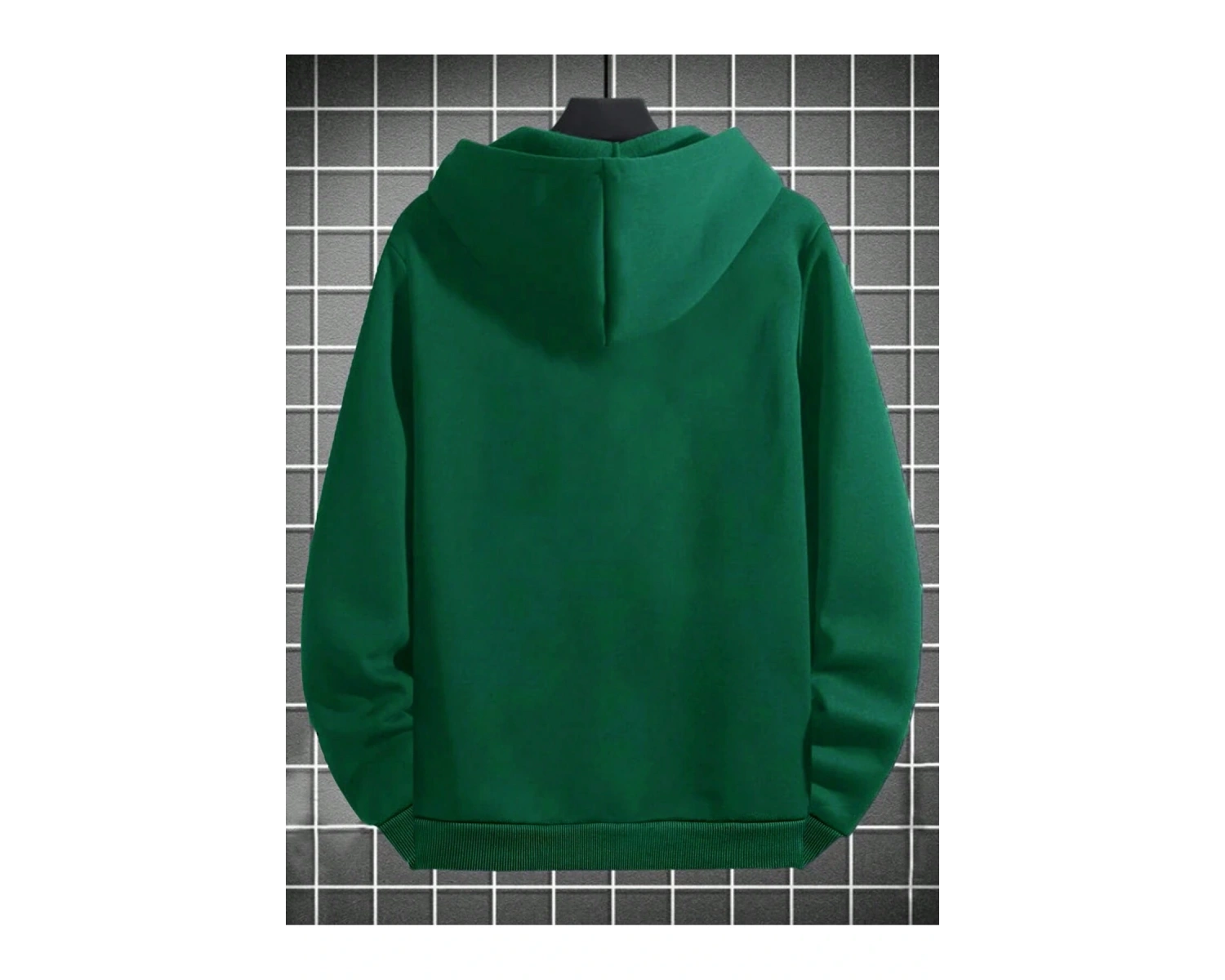 Fermuarlı Sweatshirt Manfinity Hypemode Men Floral & Slogan Graphic Drawstring Sweatshirt Yeşil