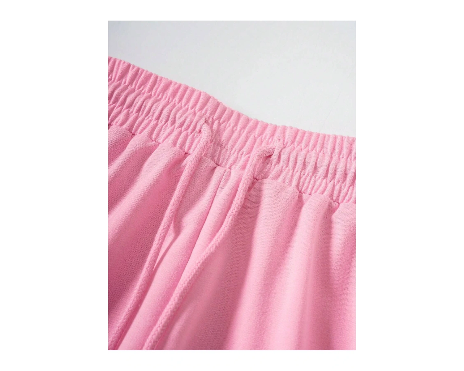 Figure & Letter Graphic Drawstring Waist Şort