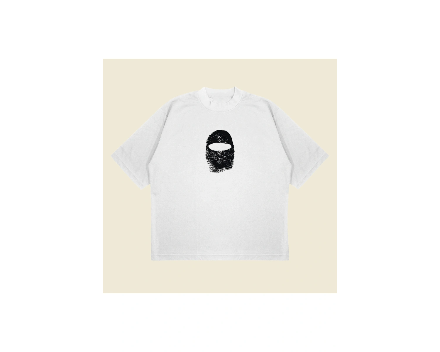 Fingerprint Thief Baskılı Oversize Unisex Pamuklu Nefes Alan Kalın Kumaşlı