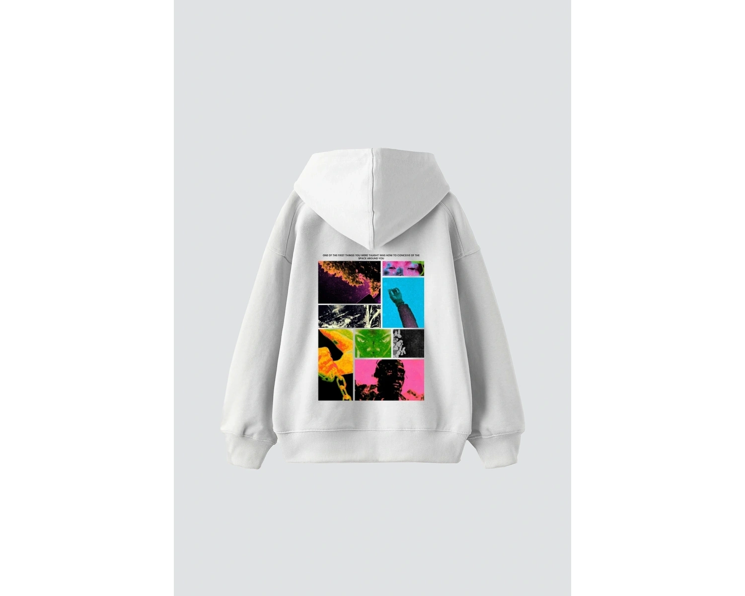 Fırst Space Baskılı Oversize Unisex Beyaz