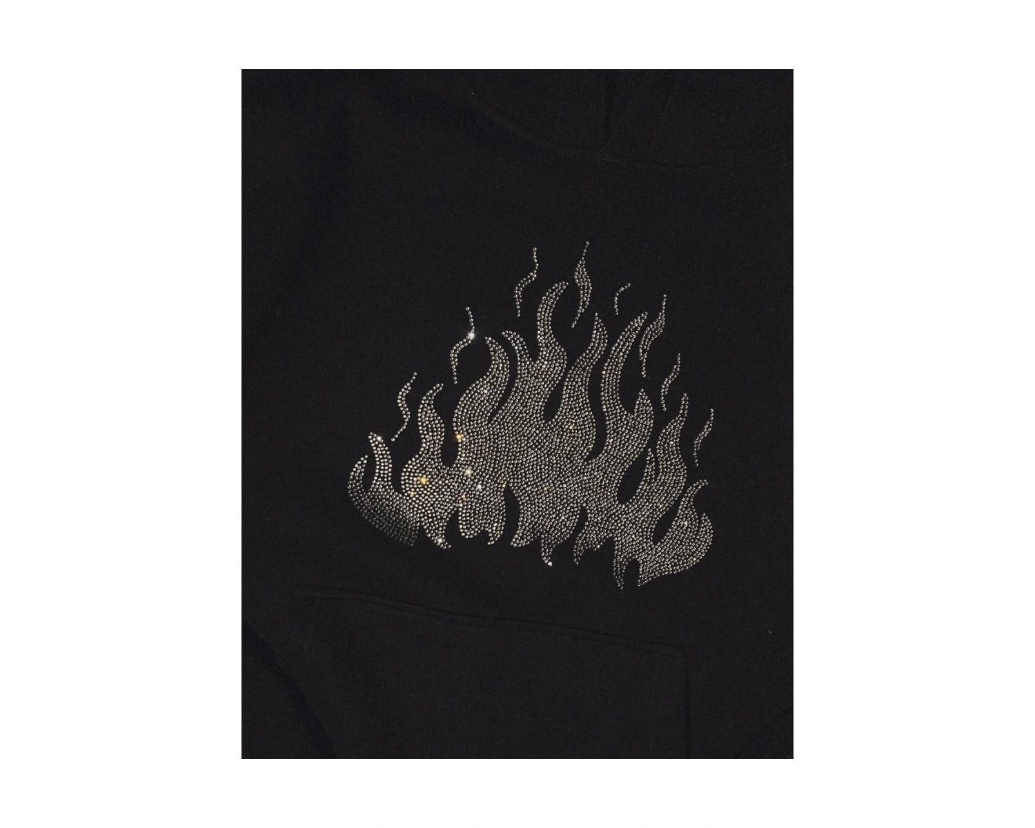 Flame Taş Baskılı Oversize Unisex Beyaz