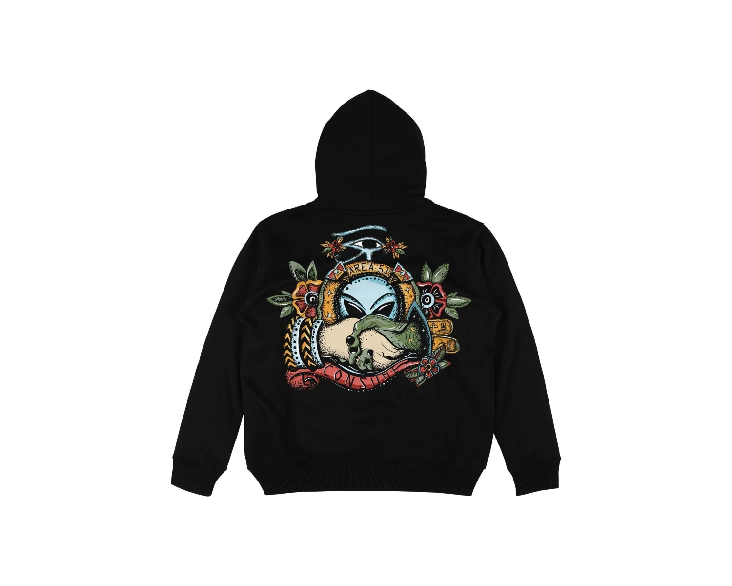 Friendly Siyah Oversize Unisex Kapüşonlu Sweatshirt Hoodie