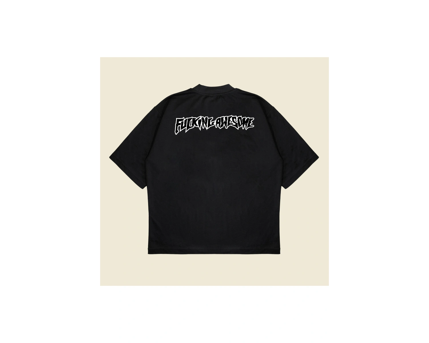 Fucking Awesome Baskılı Oversize Unisex Pamuklu Nefes Alan Kalın Kumaşlı