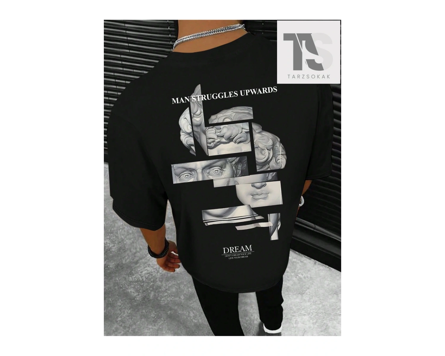 GAWX Erkek Harfli Grafik Tişört