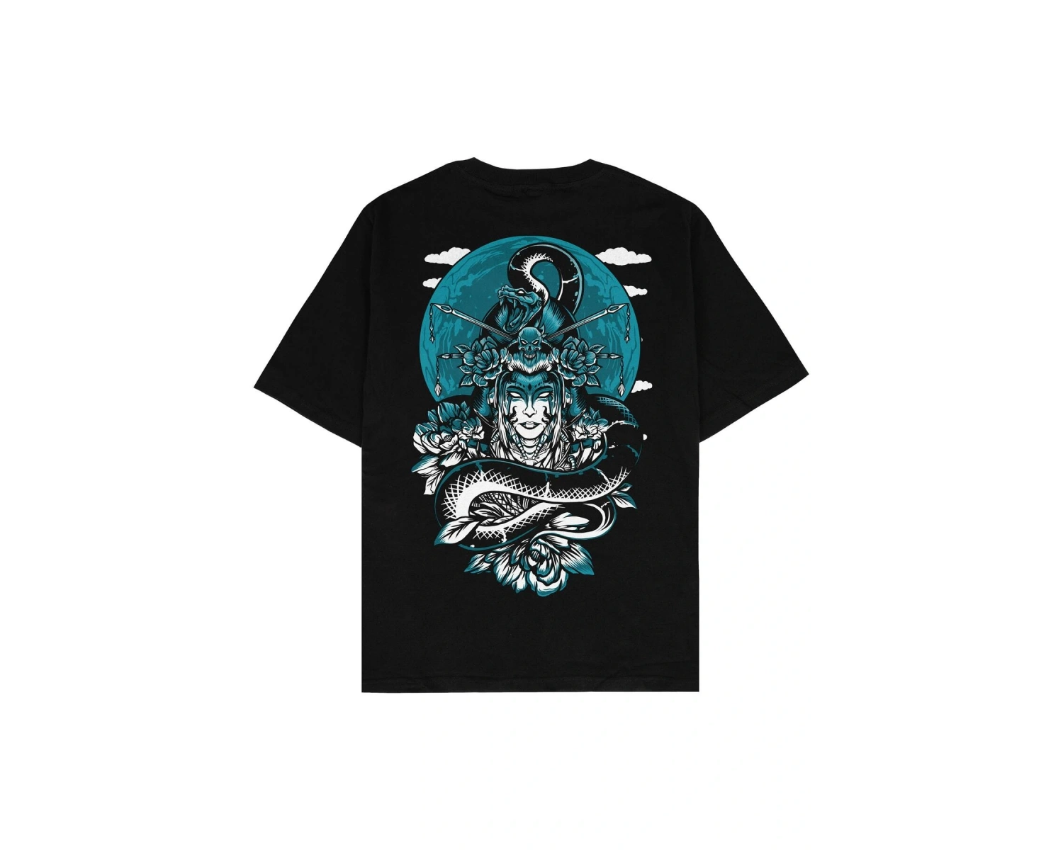 Geisha Siyah Oversize Unisex T-shirt