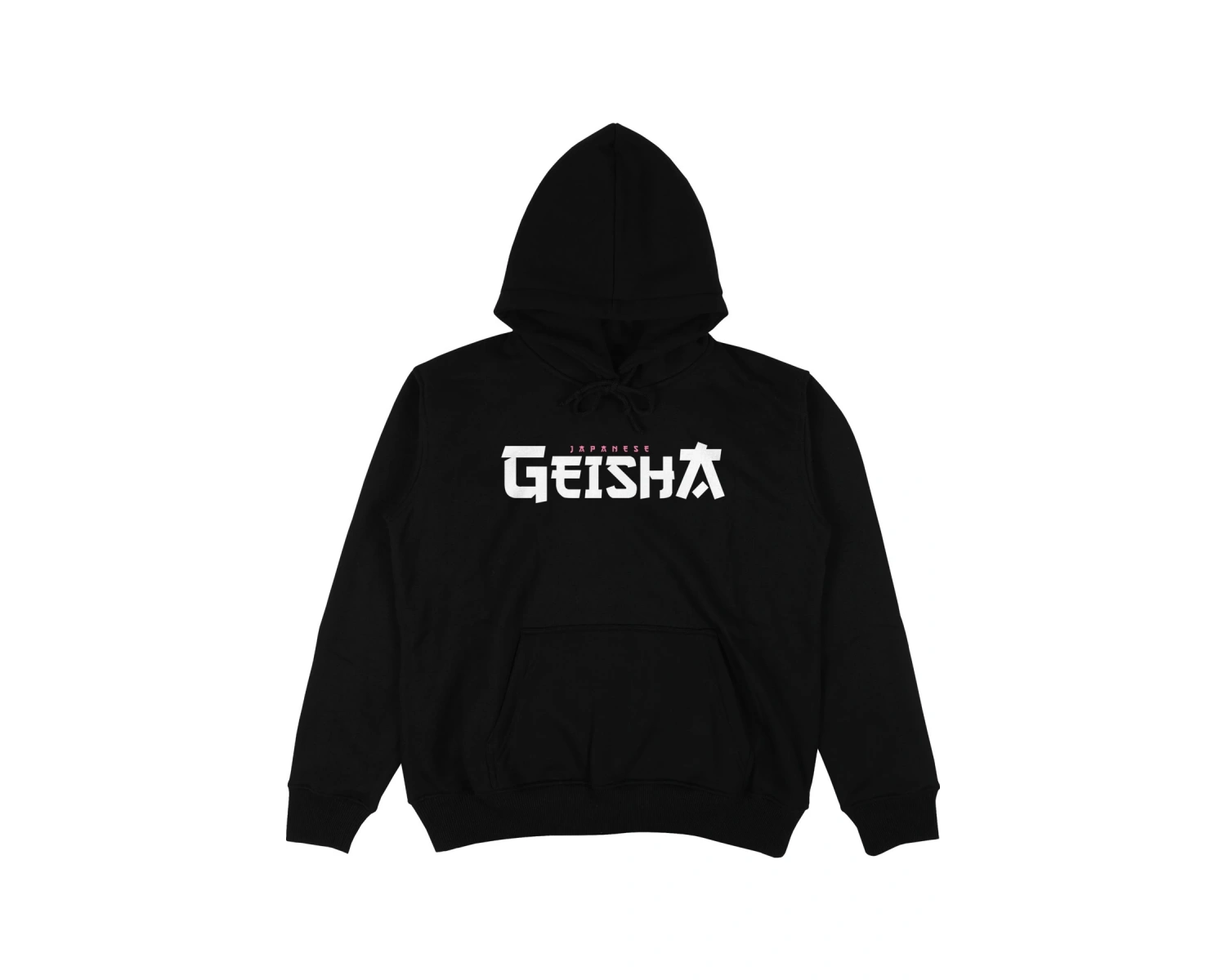 Geisha v2 Oversize Unisex Kapüşonlu Sweatshirt Hoodie Siyah