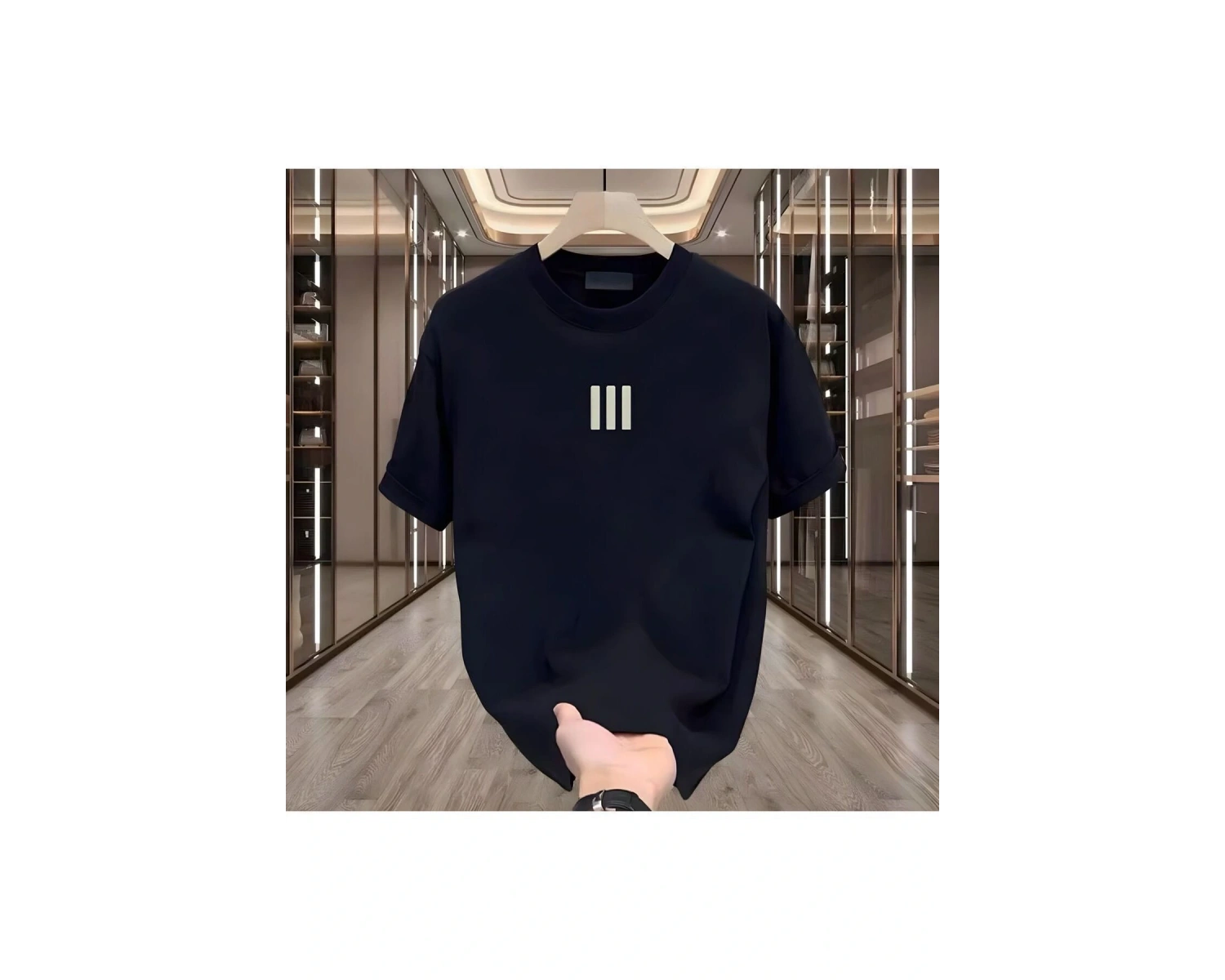 Genel Markalar 3 Çizgi Baskılı Beyaz Erkek