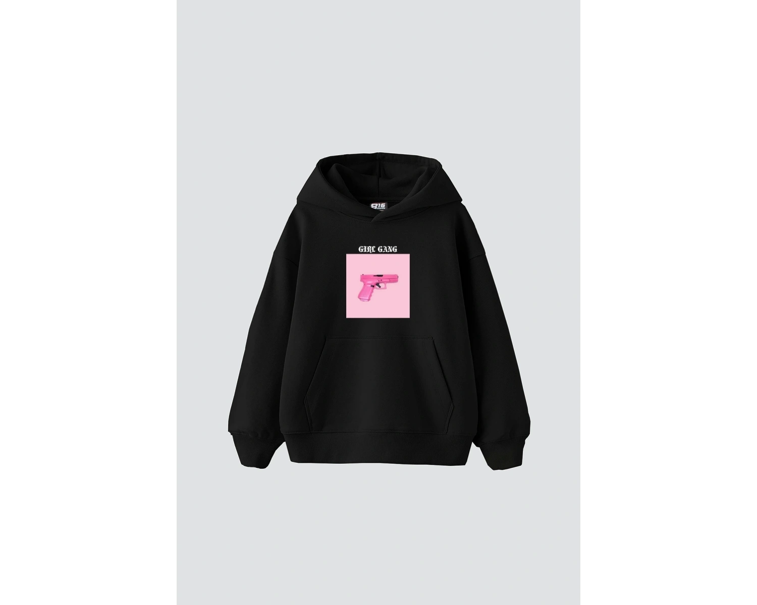 Girl Gang Baskılı Oversize Unisex Beyaz