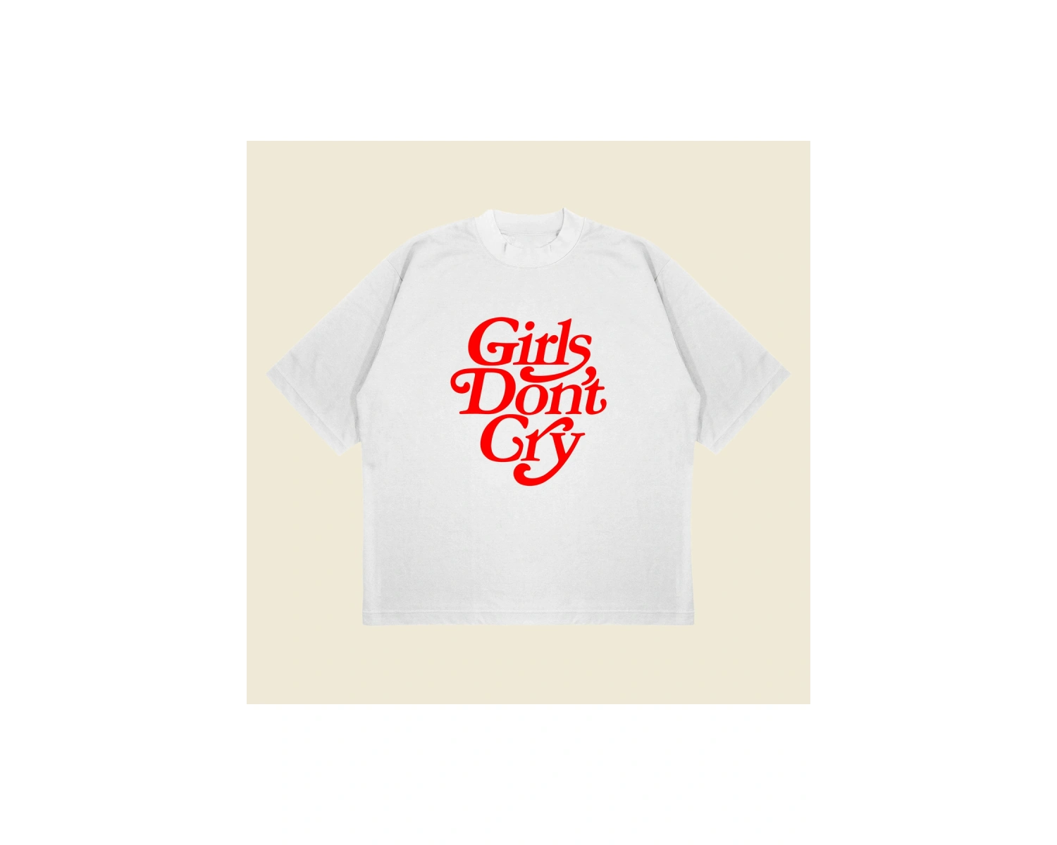 Girls Don’t Cry Baskılı Oversize Unisex Pamuklu Nefes Alan Kalın Kumaşlı