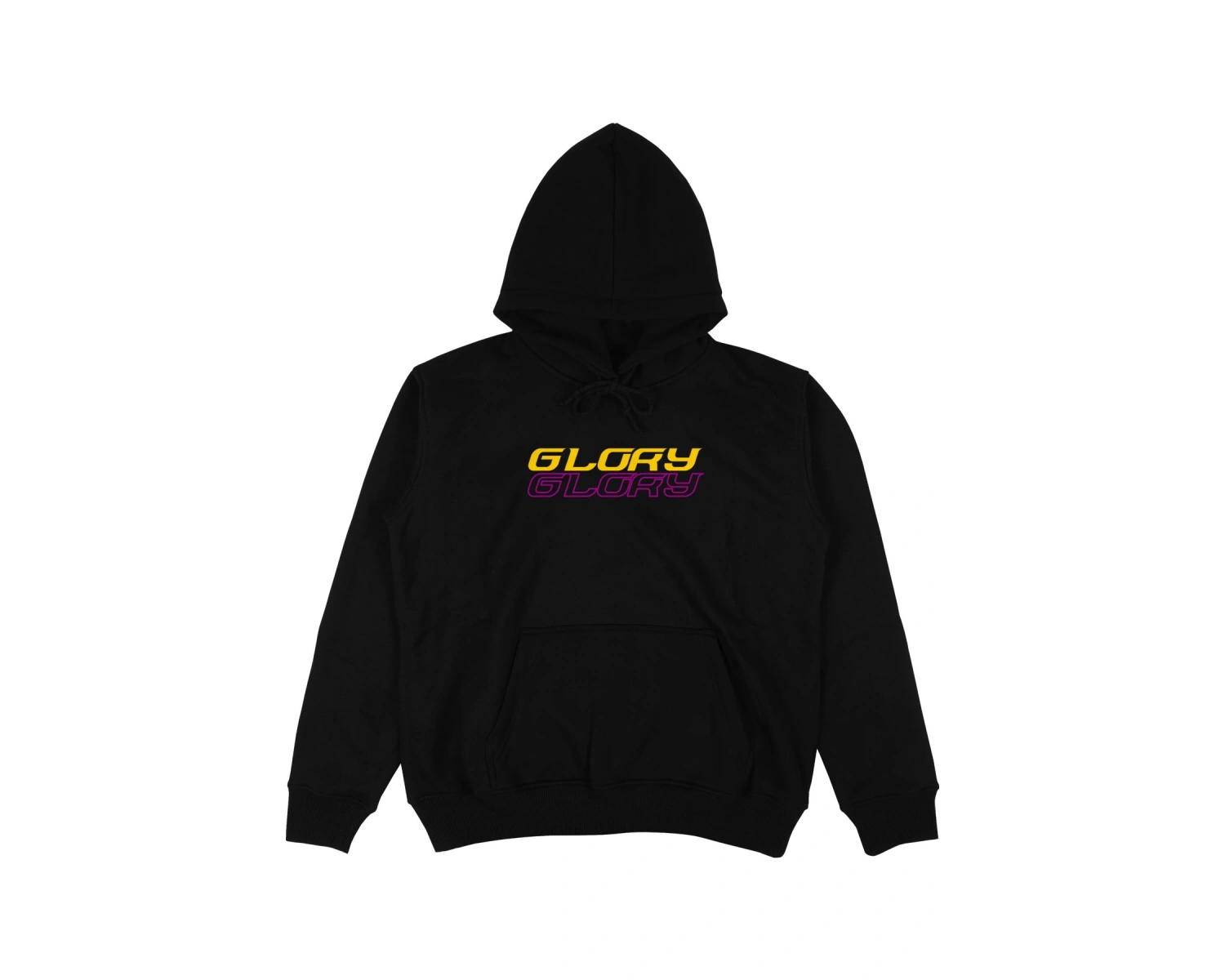 Glory Oversize Unisex Kapüşonlu Sweatshirt Hoodie Siyah