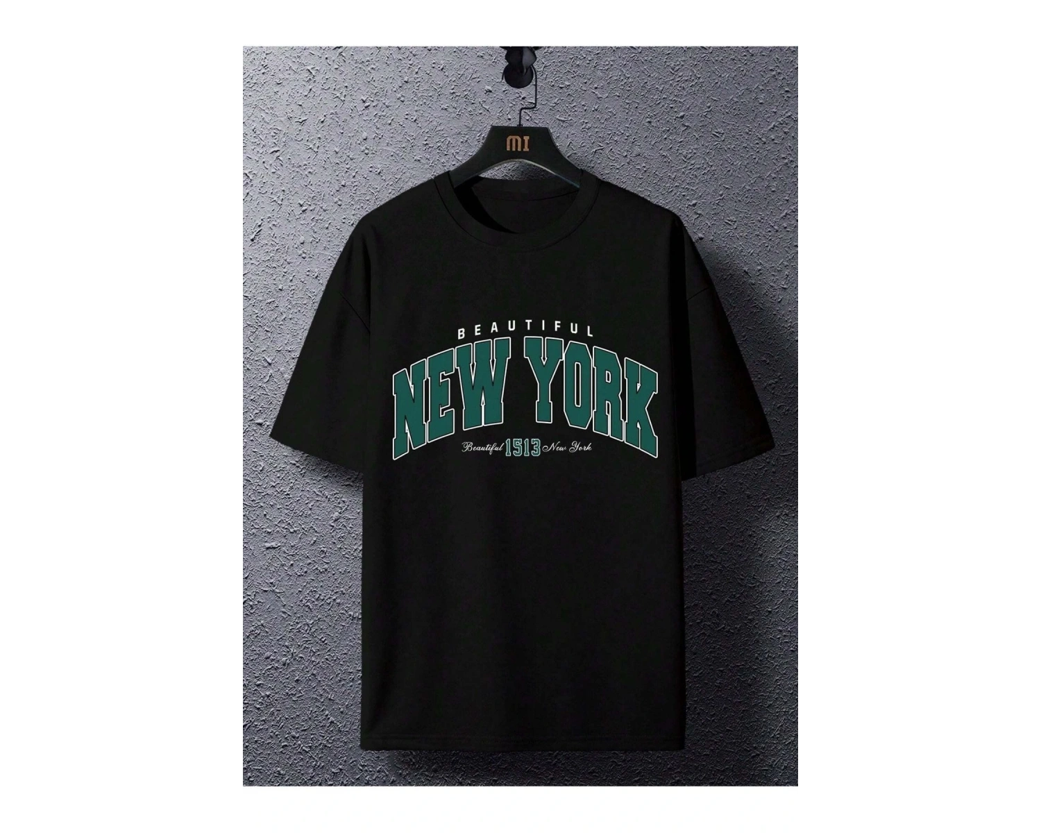Göğüs Mega New York Baskılı Oversize Erkek T-Shirt