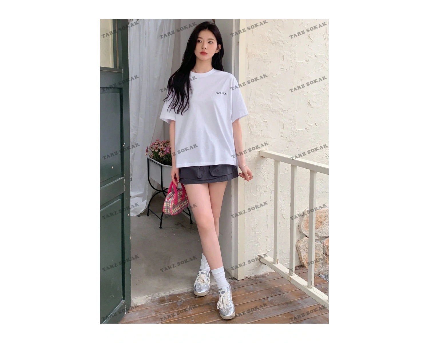 Good Lucky Baskılı Oversize Kalıp Unisex T-shirt