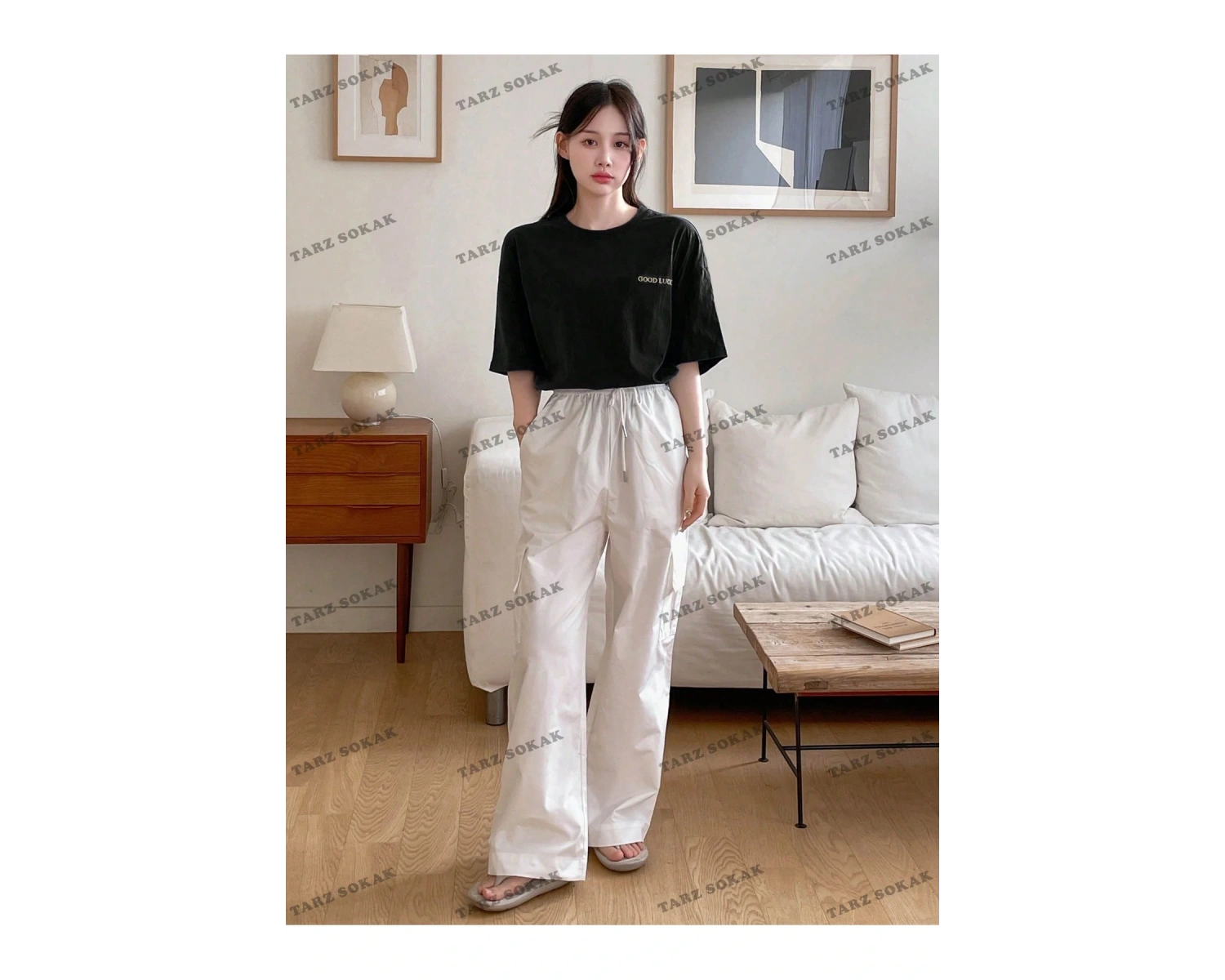 Good Lucky Baskılı Oversize Kalıp Unisex T-shirt