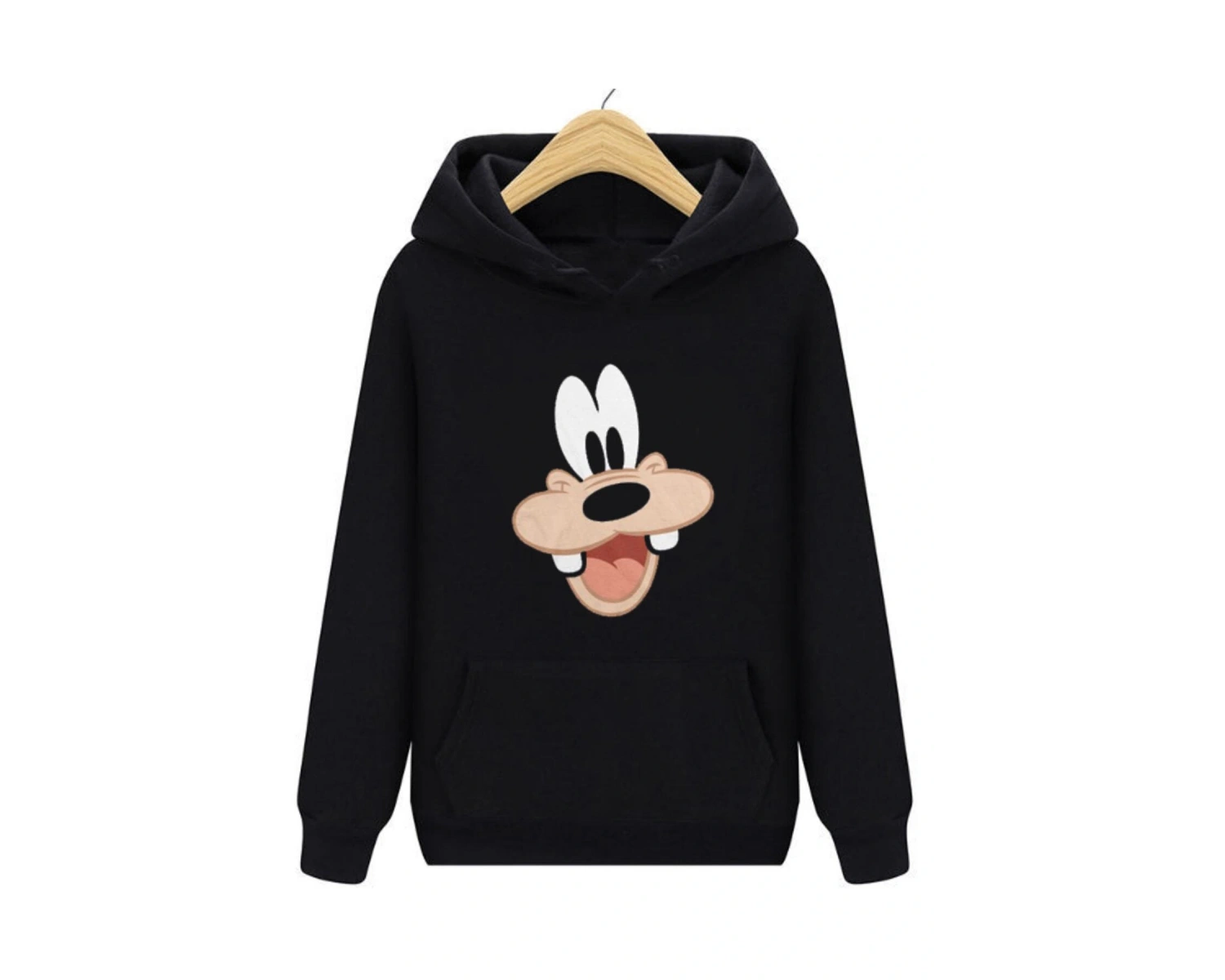 Goofy Face Siyah Unisex Kapşonlu Sweatshirt 00439