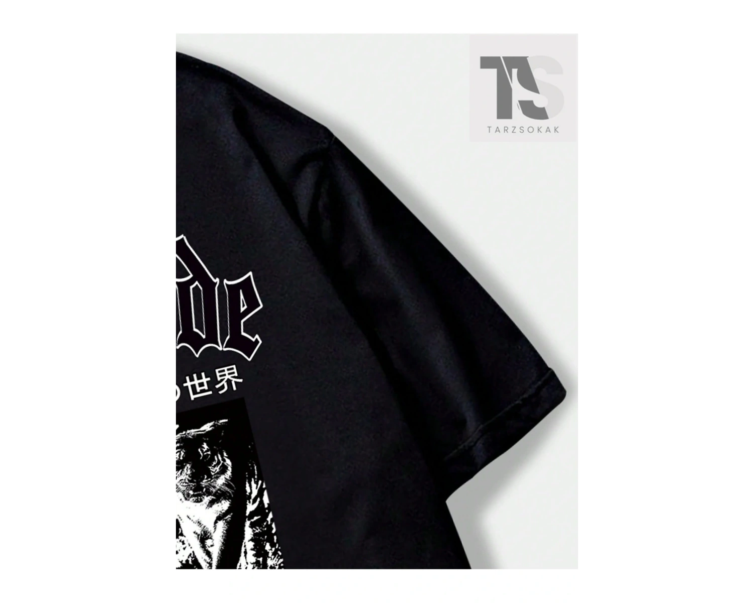 Goth Erkek Slogan Baskılı Yuvarlak Yaka T-Shirt