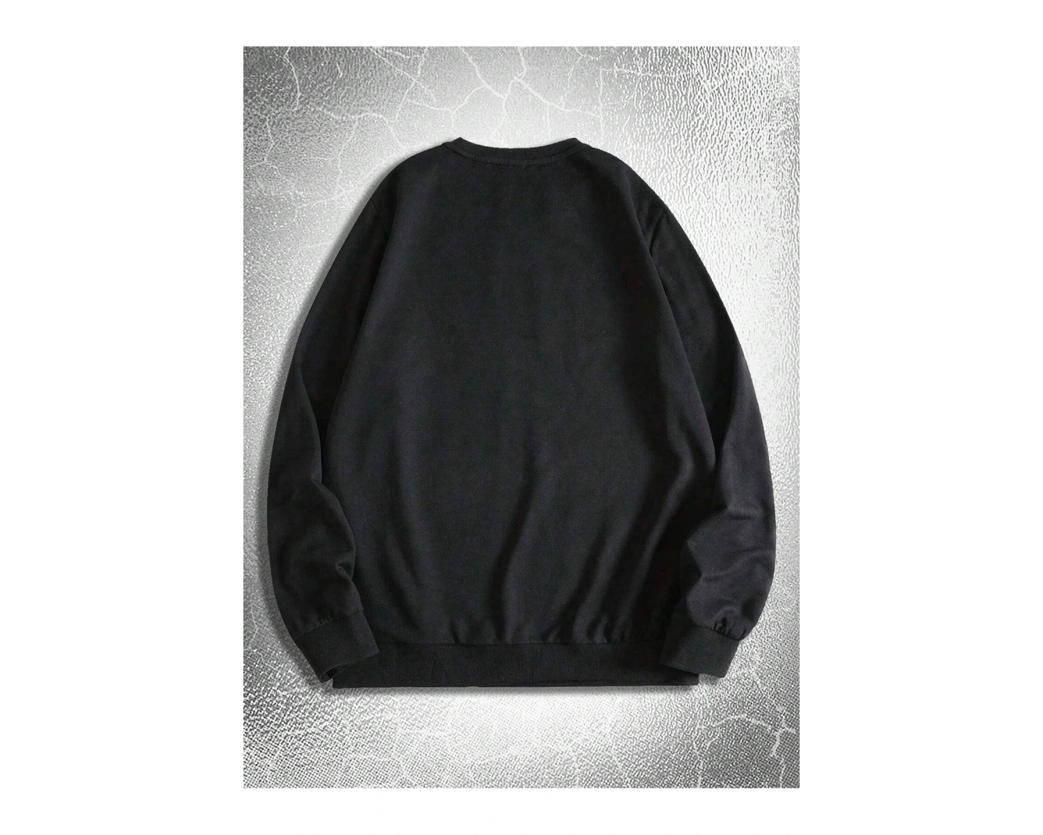 Goth Guys Slogan & Skull Print Pullover Siyah