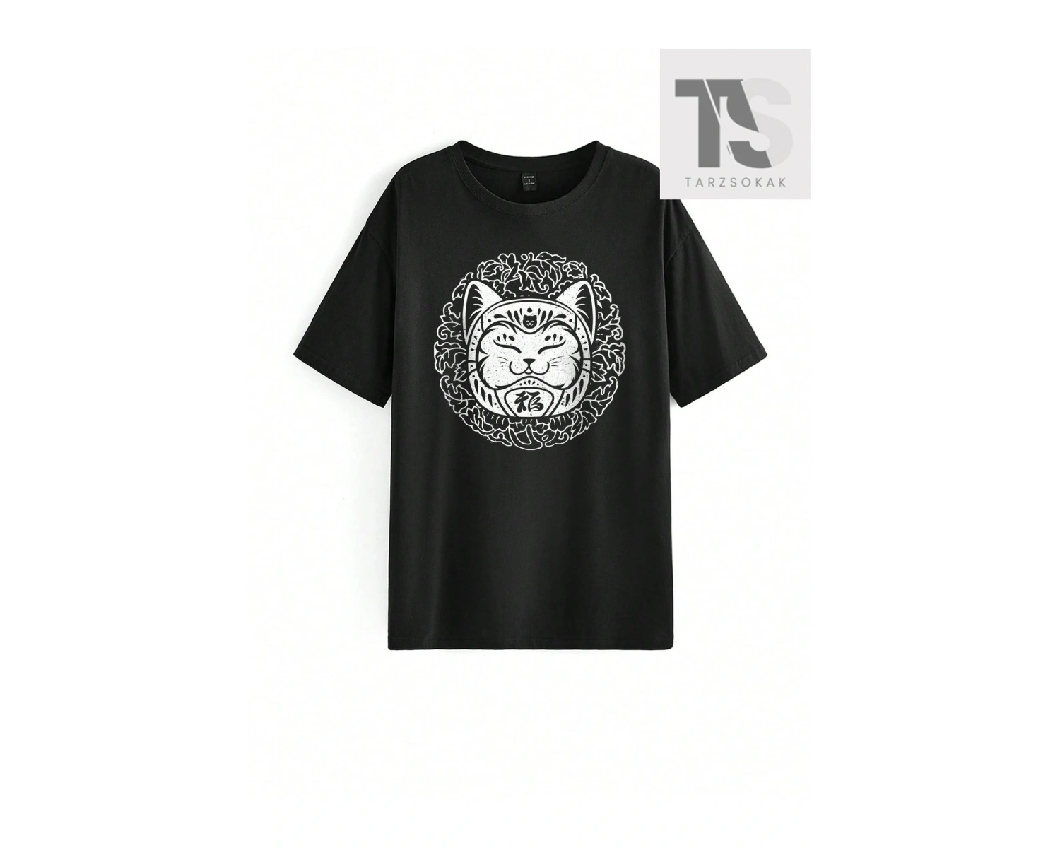 Goth Vintage Mantar Desenli Kısa Kollu Tişört