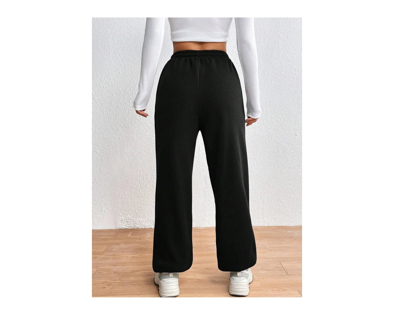 Graphic Drawstring Waist 4 Mevsim Eşofman