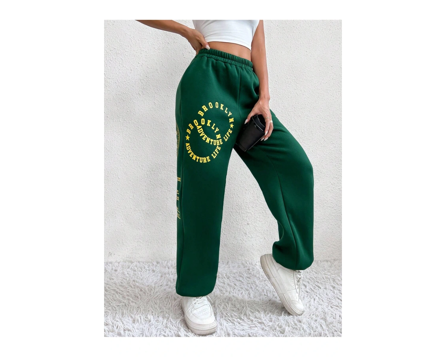 Graphic Elastic Waist 4 Mevsim Eşofman