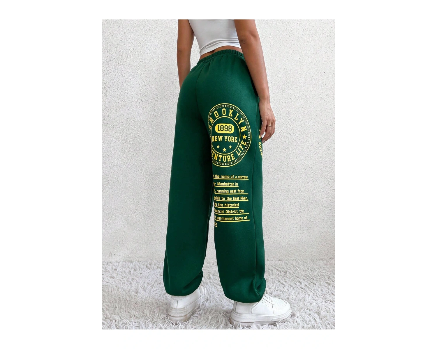 Graphic Elastic Waist 4 Mevsim Eşofman