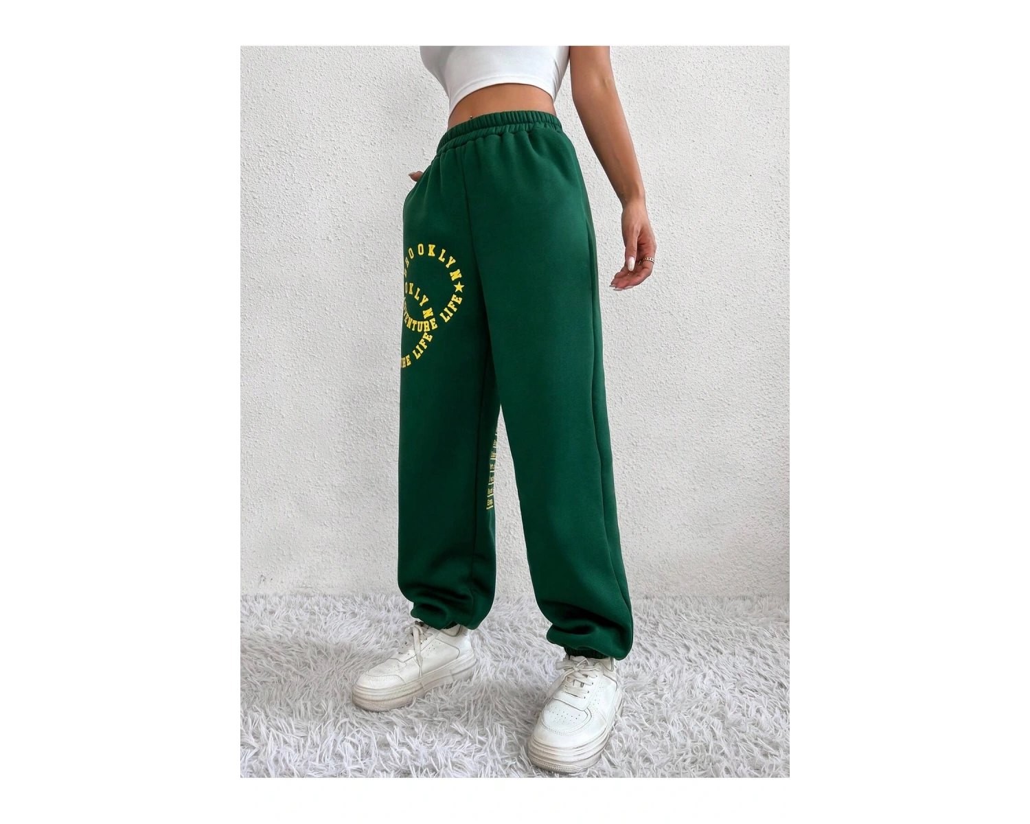 Graphic Elastic Waist 4 Mevsim Eşofman