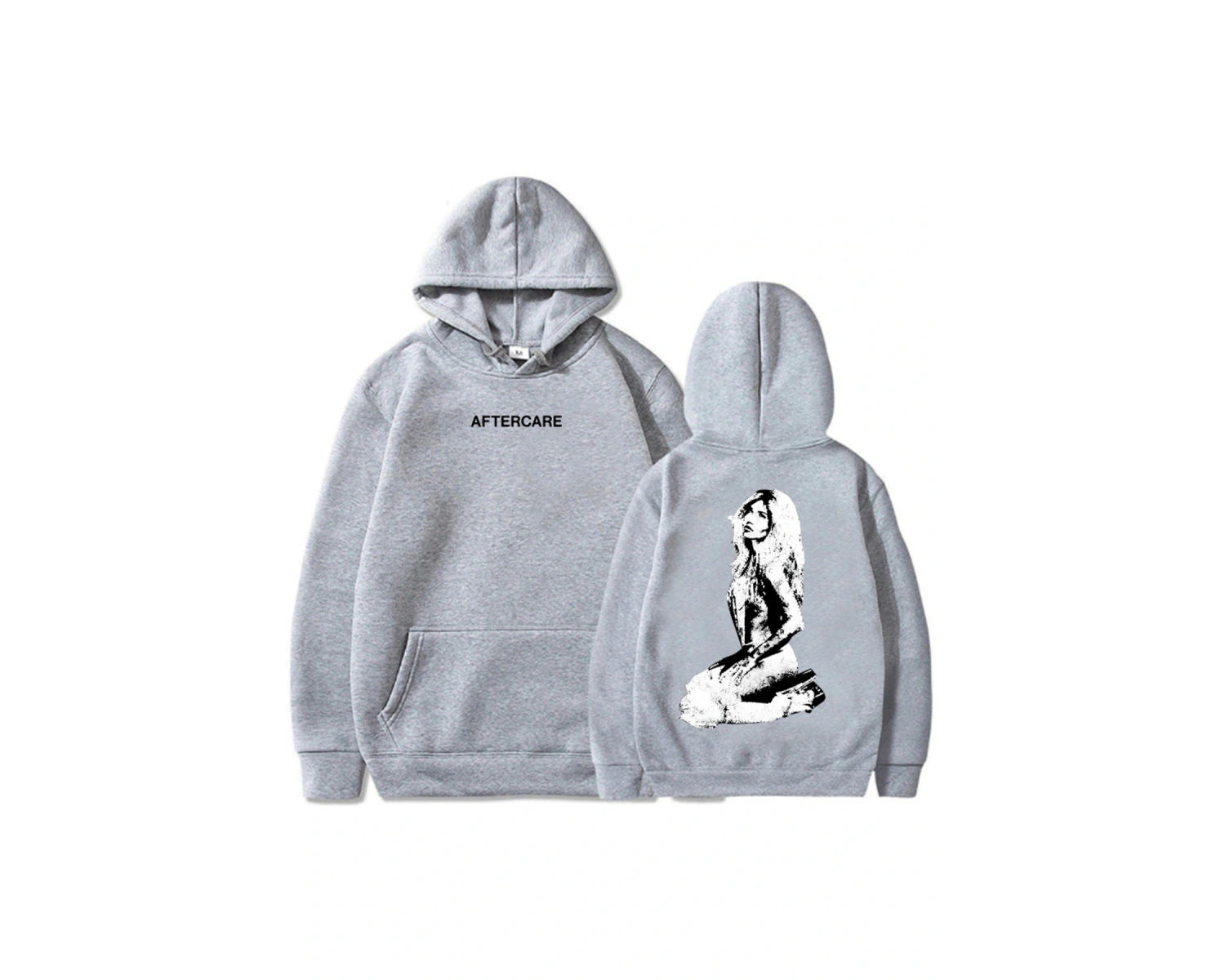 Gri AFTERCARE Rhinestone fotoğraflı üst Nessa Barrett kıcı