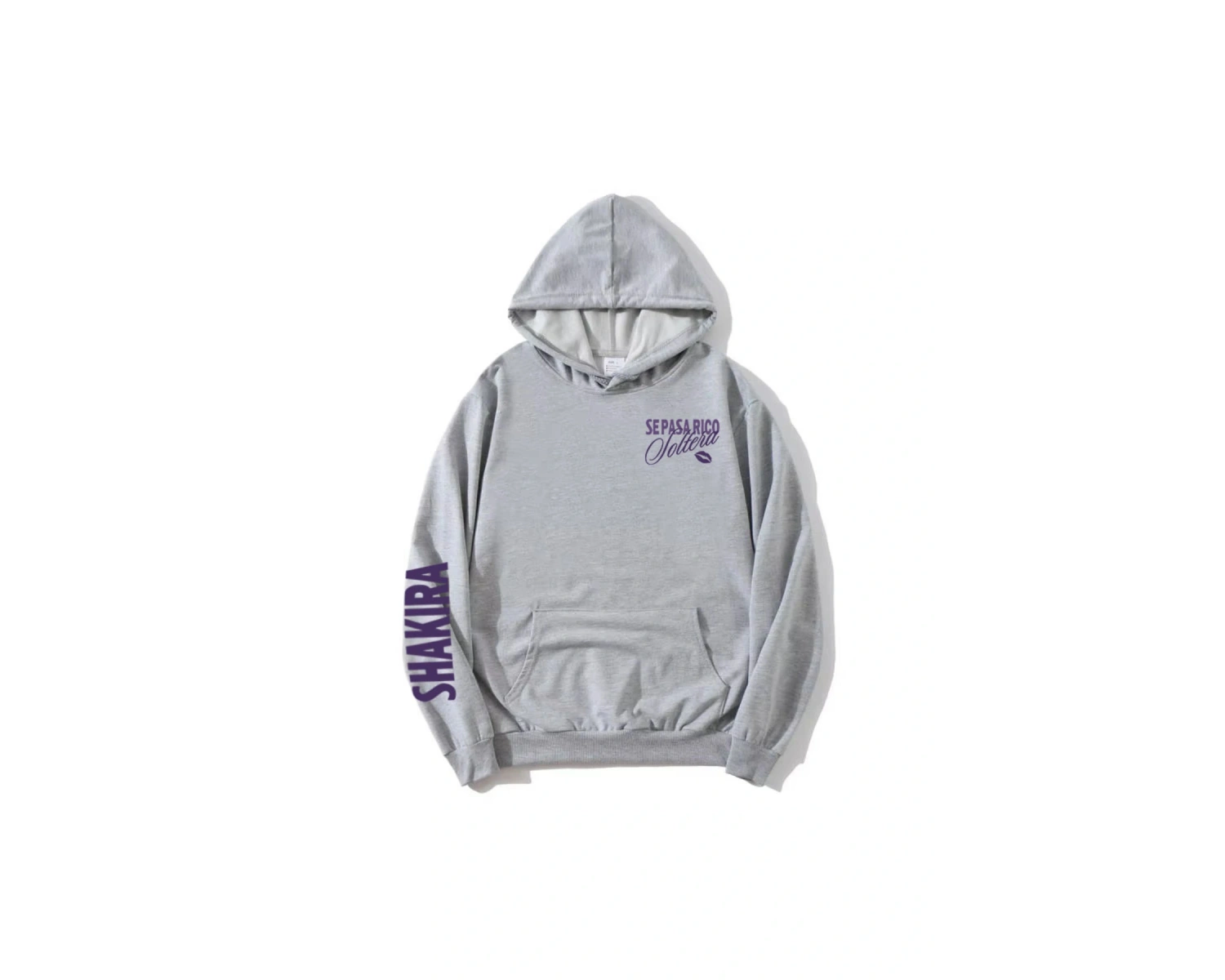 Gri Soltera Hoodie kıcı Shakira Grafik Moda Rahat u K