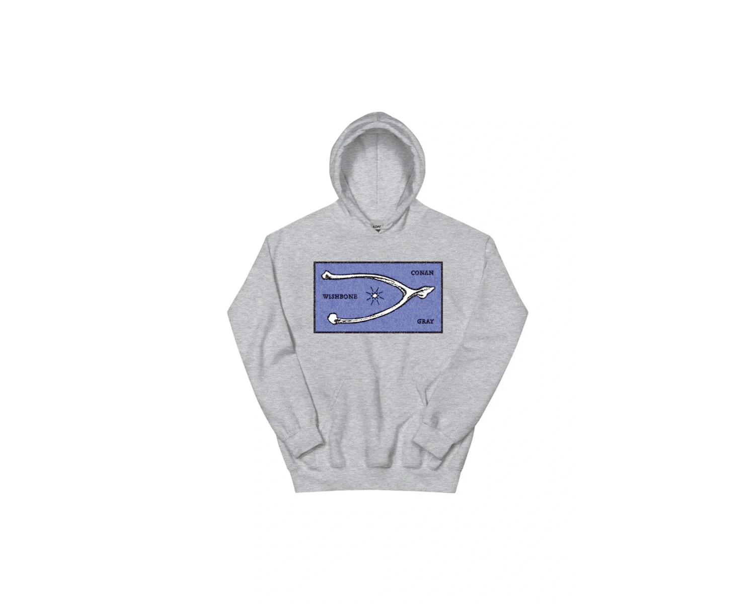 Gri Unisex Conan Gri Salıncaklı Kapüşonlular Rahat Sokak Hip Hop O-Boyun