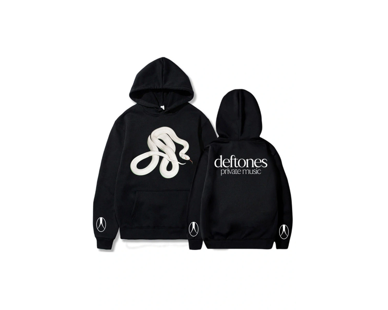 Gri Unisex Özel Müzik Yılan Hoodie Band Deftones Grafik Sonbahar Rahat Uzun