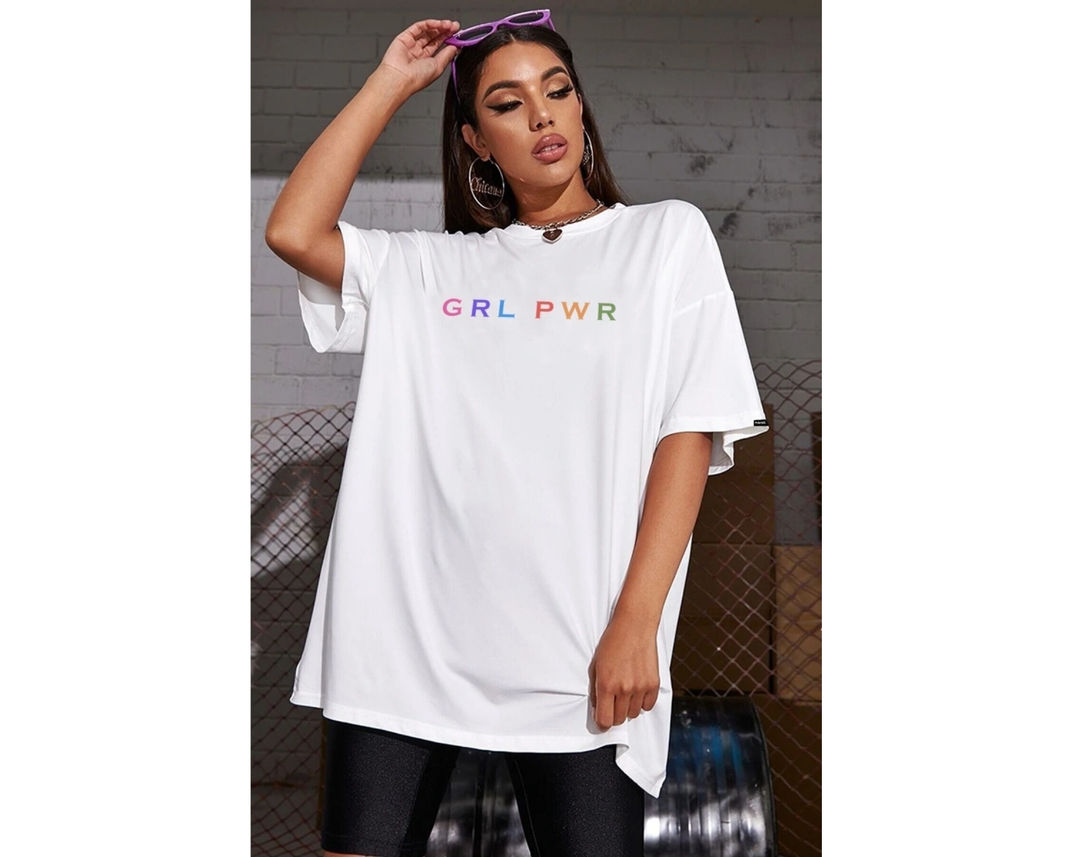 Grlpwr Baskı Oversize T-shirt