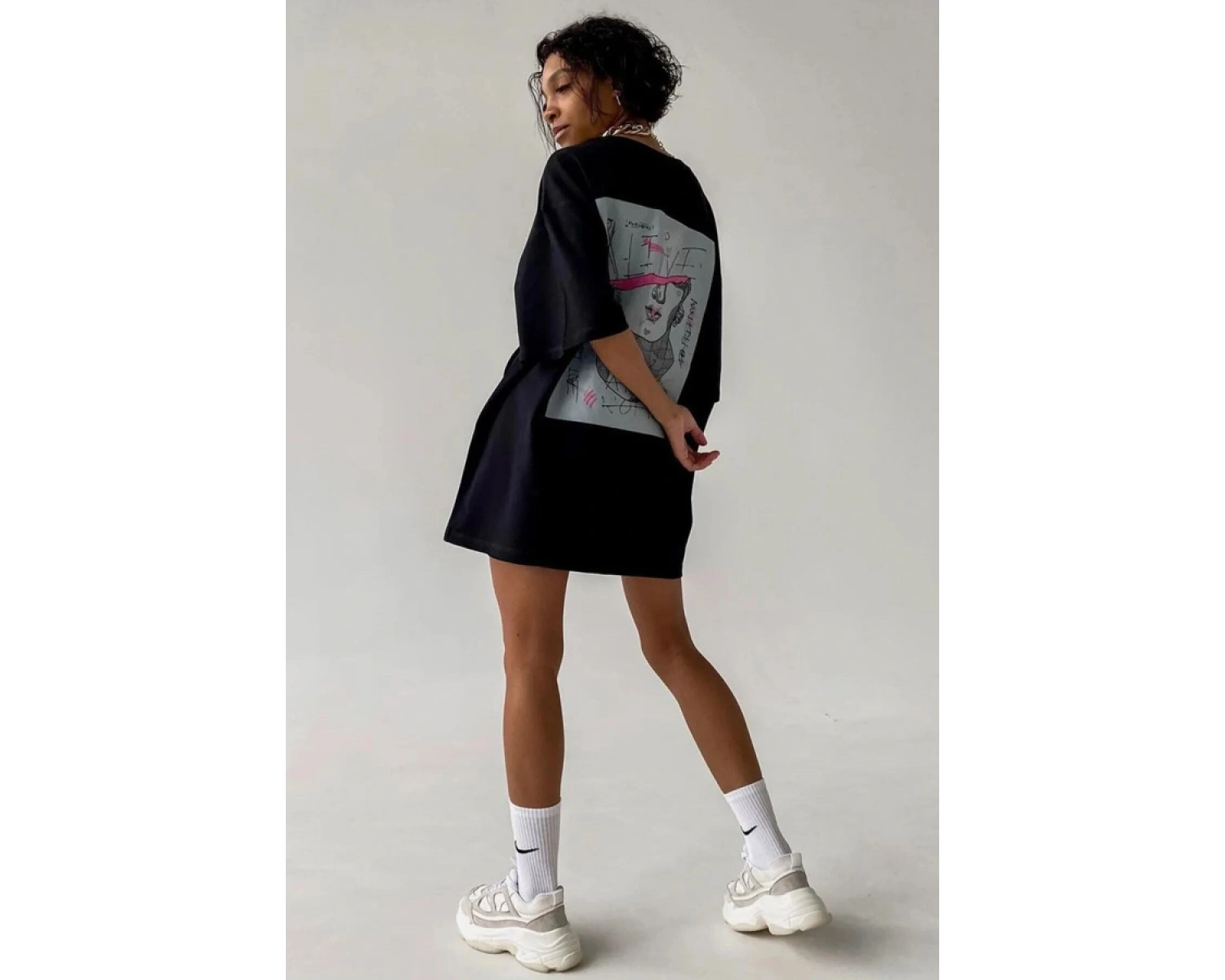 Groove Ön Ve Arka Baskılı Oversize