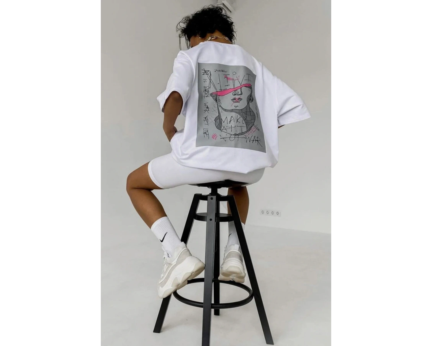 Groove Ön Ve Arka Baskılı Oversize