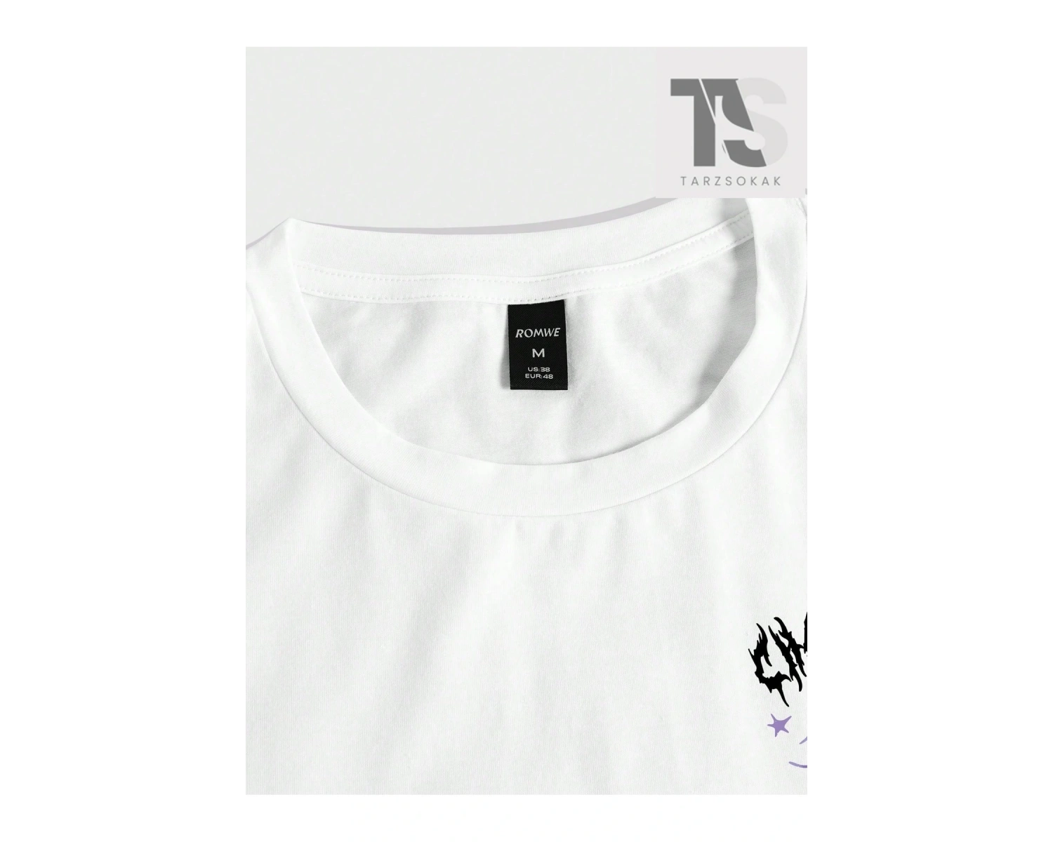 Grunge Punk Erkek Mektup Grafikli Tişört