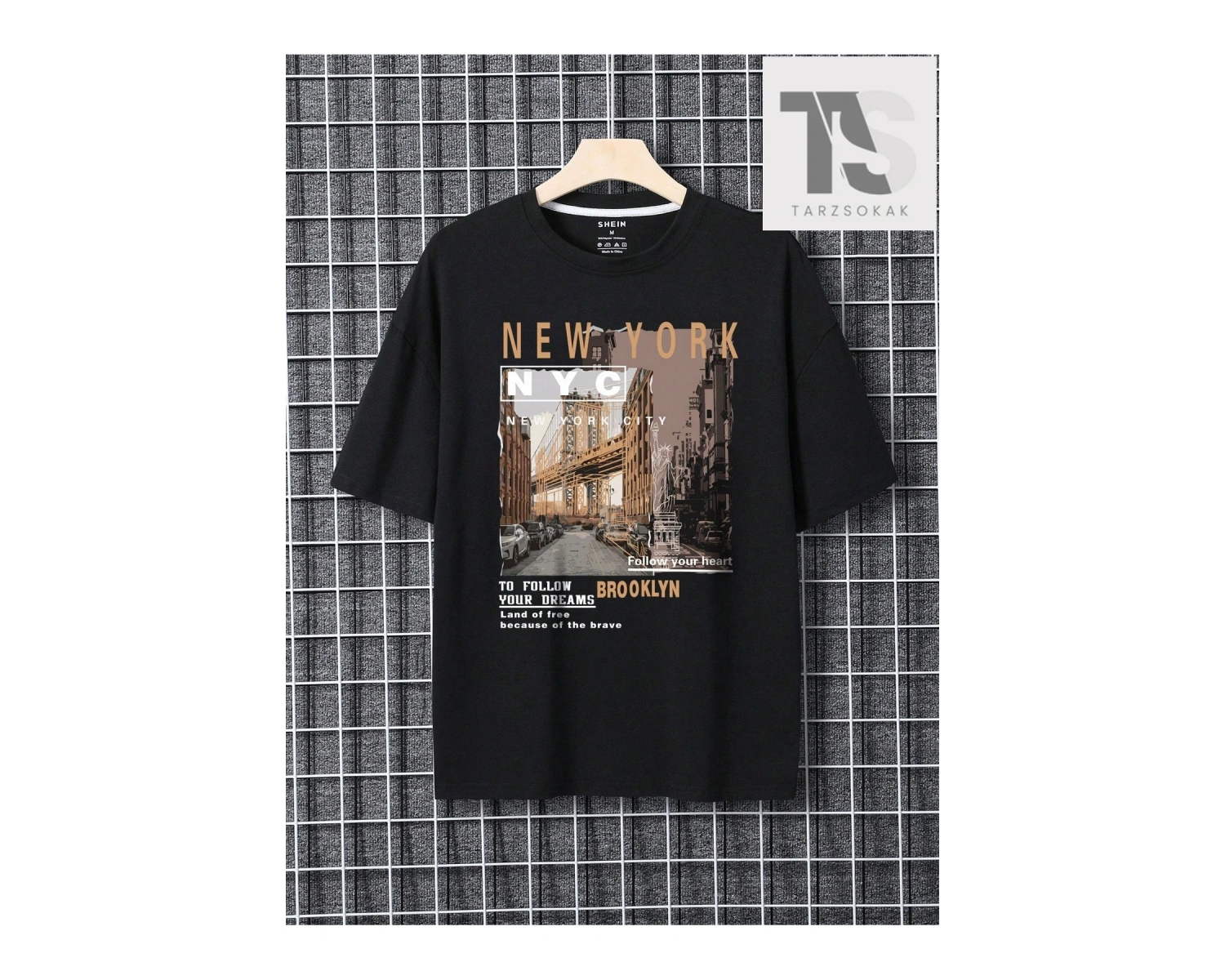 Grunge Punk Erkek Sloganlı ve İskelet Grafikli Tişört