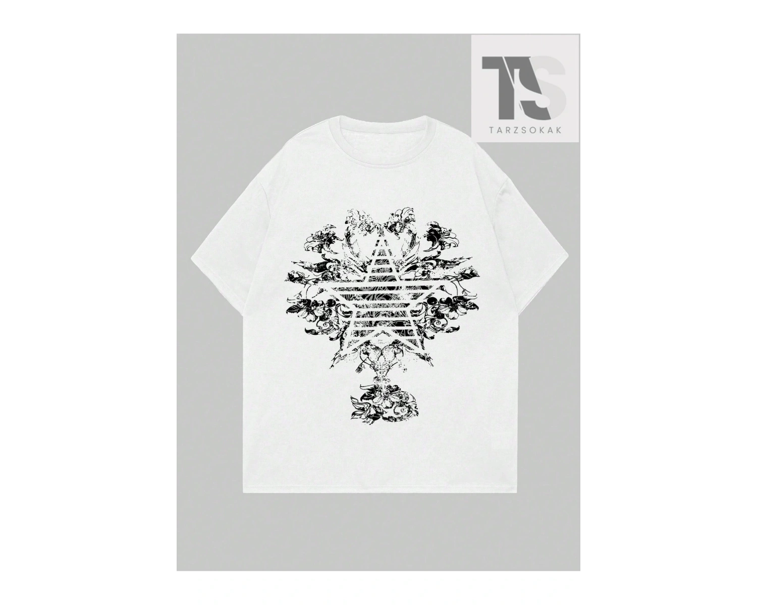 Grunge Punk Erkek Yıldız Baskılı Tişört