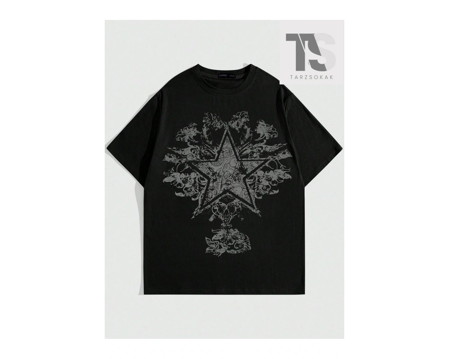 Grunge Punk Erkek Yıldız Baskılı Tişört