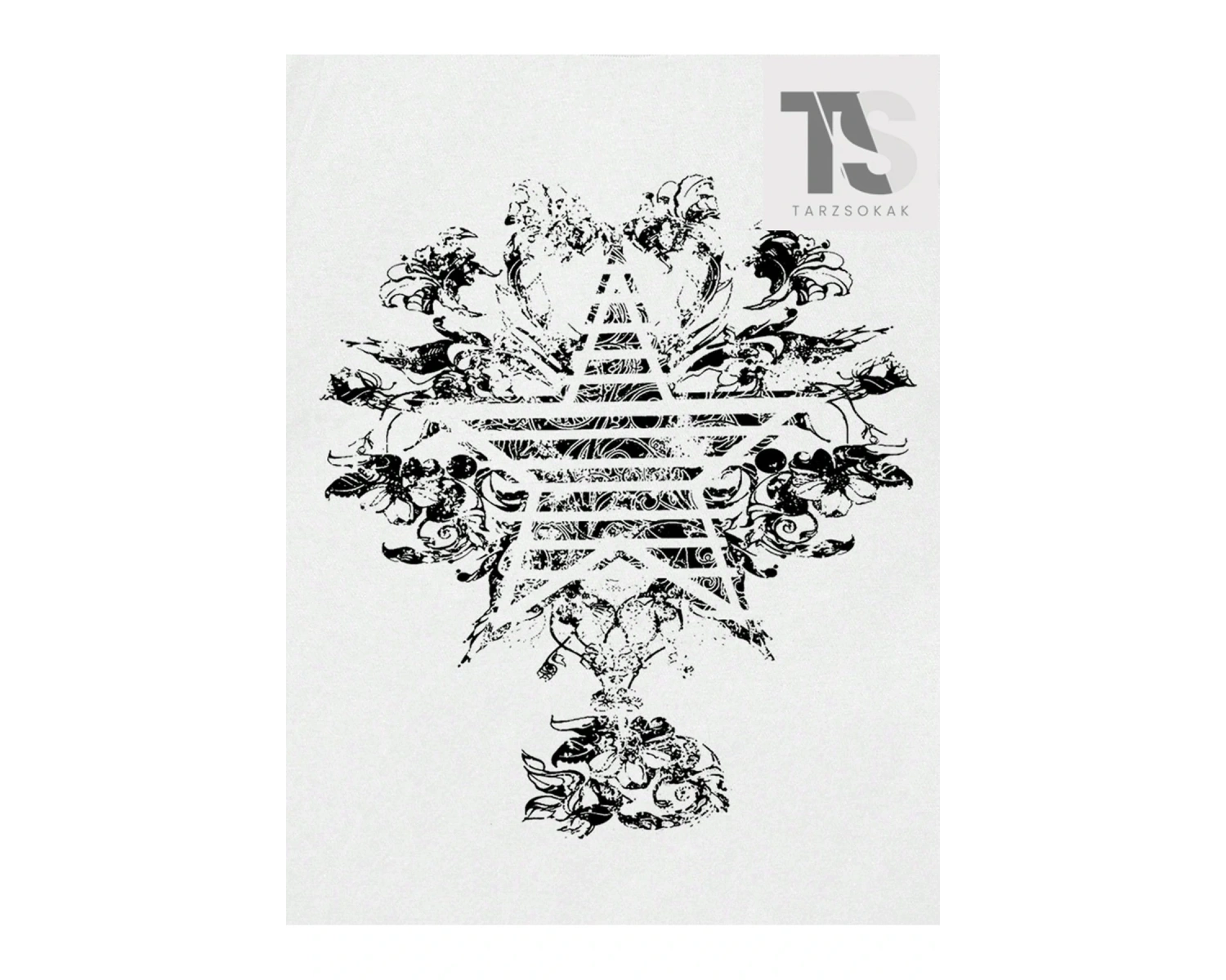 Grunge Punk Erkek Yıldız Baskılı Tişört