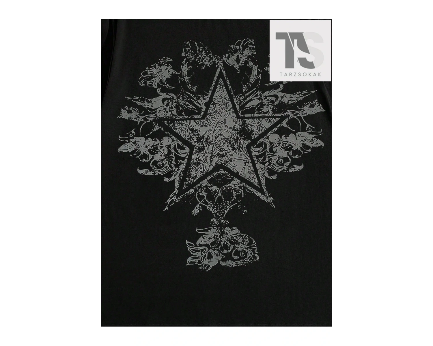 Grunge Punk Erkek Yıldız Baskılı Tişört