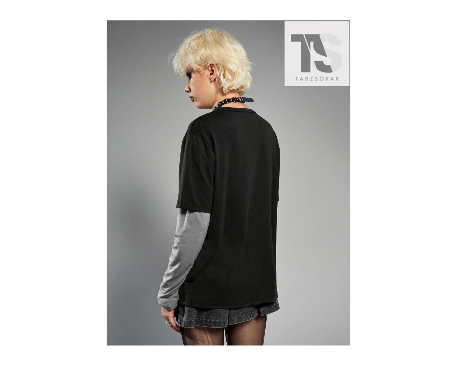 Grunge Punk Harf Grafik Tişört