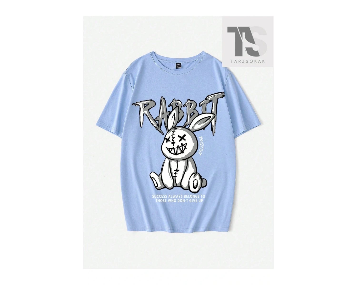 Grunge Punk Wings Baskı Damla Omuz Tişört