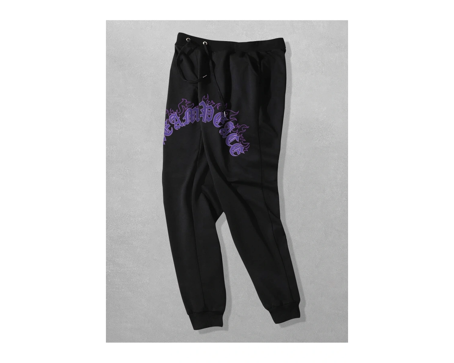 Guys Letter Fire Graphic Drawstring Eşofman Altı