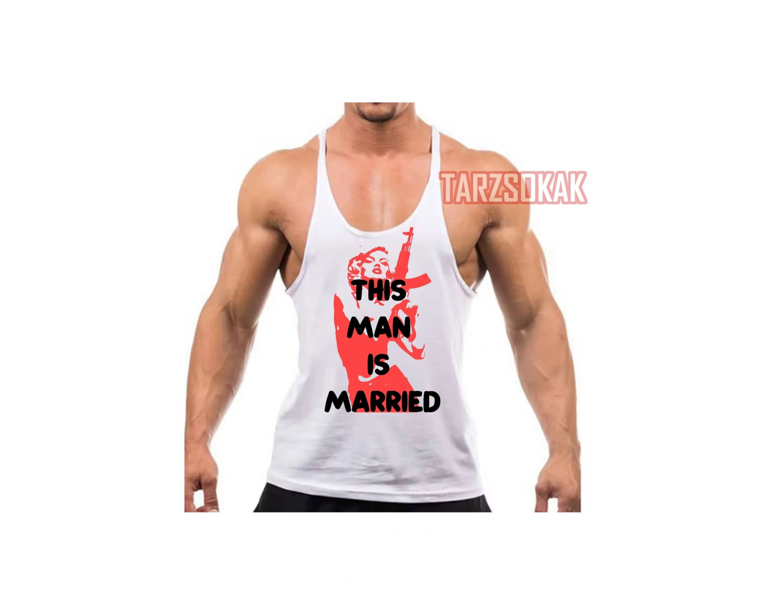 Gym Tank Top Fitness Sporcu Atleti BU ADAM EVLİ