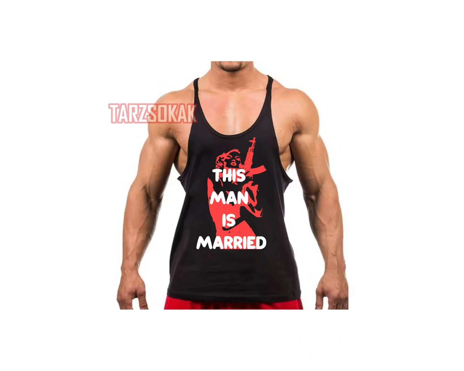 Gym Tank Top Fitness Sporcu Atleti BU ADAM EVLİ
