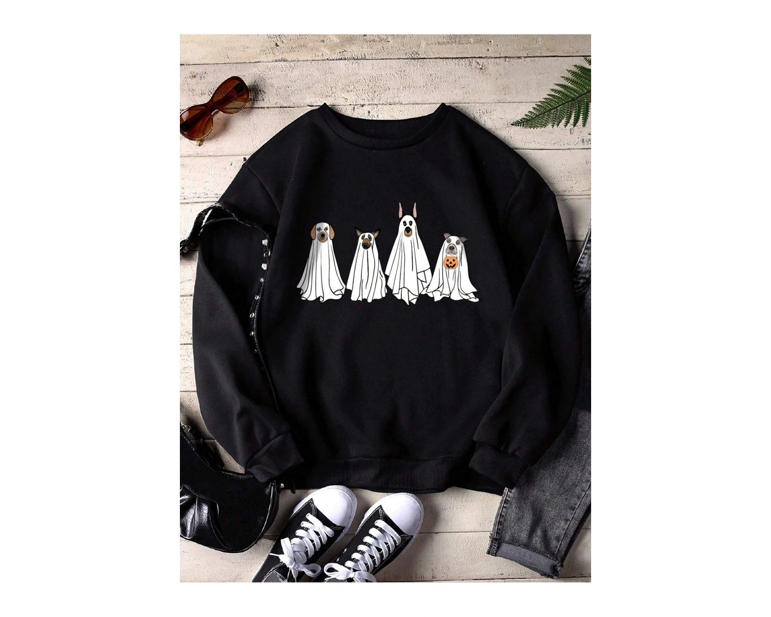 Halloween Print Siyah