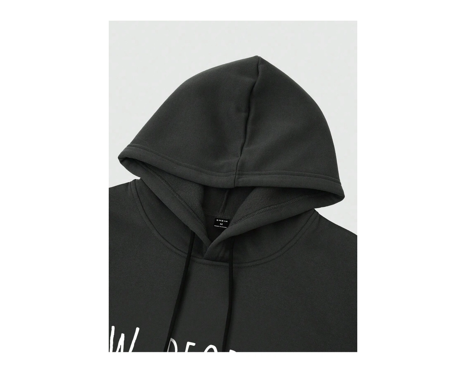 Harajuka Sokakt Manfinity Homme Erkekler Mektup Grafik Kanguru Cep Gri